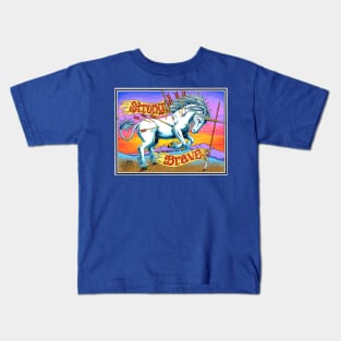 Unicorn - Strong and Brave Kids T-Shirt